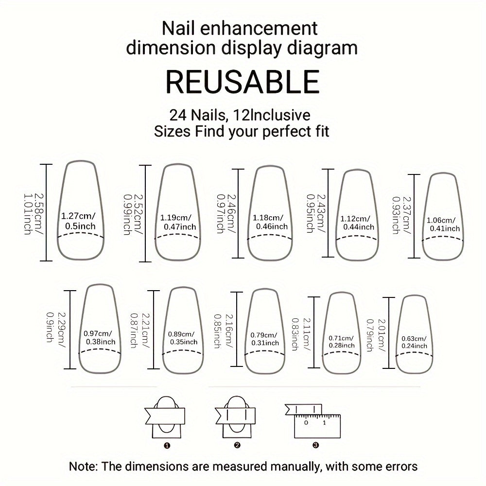 24pcs Stunning Red Cat Eye Press On Nails - Glossy Long Ballerina with Sparkling Finish; Includes Adhesive Tabs, Rubbing Strip, and Wooden Stick.