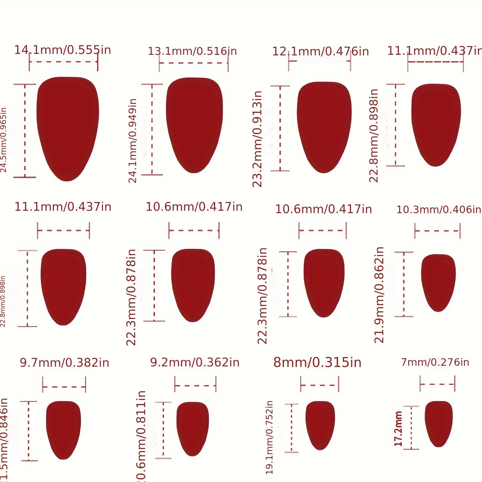 24Pcs Nude and White Sweet Style Almond Press on Nails, Cute Bows Cherry Design With Rhinestone Design